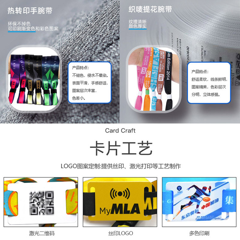 RFID松緊腕帶定做廠家IC松緊手環(huán)工廠2